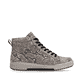 Beige-schwarze Rieker Damen Sneaker High W0164-64 mit modernen Ziernähten. Schuh Innenseite.