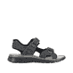 Graue Rieker Herren Trekkingsandalen 26763-45 mit einem Klettverschluss. Schuh Innenseite.