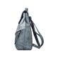 Rieker Damen Rucksack H1601-12 in Schieferblau aus Kunstleder mit Reißverschluss. Rucksack rechtsseitig.