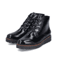 Blaue Rieker Ballerinas 44896-15 mit Klettverschluss sowie Löcheroptik. Schuh Außenseite gespiegelt.