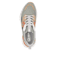 Grüne Rieker Herren Sneaker Low U1301-52 mit einer Schnürung. Schuh von oben.
