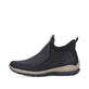 
Tiefschwarze Rieker Damen Chelsea Boots N3275-00 mit einer schockabsorbierenden Sohle. Schuh Außenseite