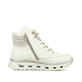 Weiße Rieker Damen Schnürstiefel M6010-80 mit flexibler und ultra leichter Sohle. Schuh Innenseite.