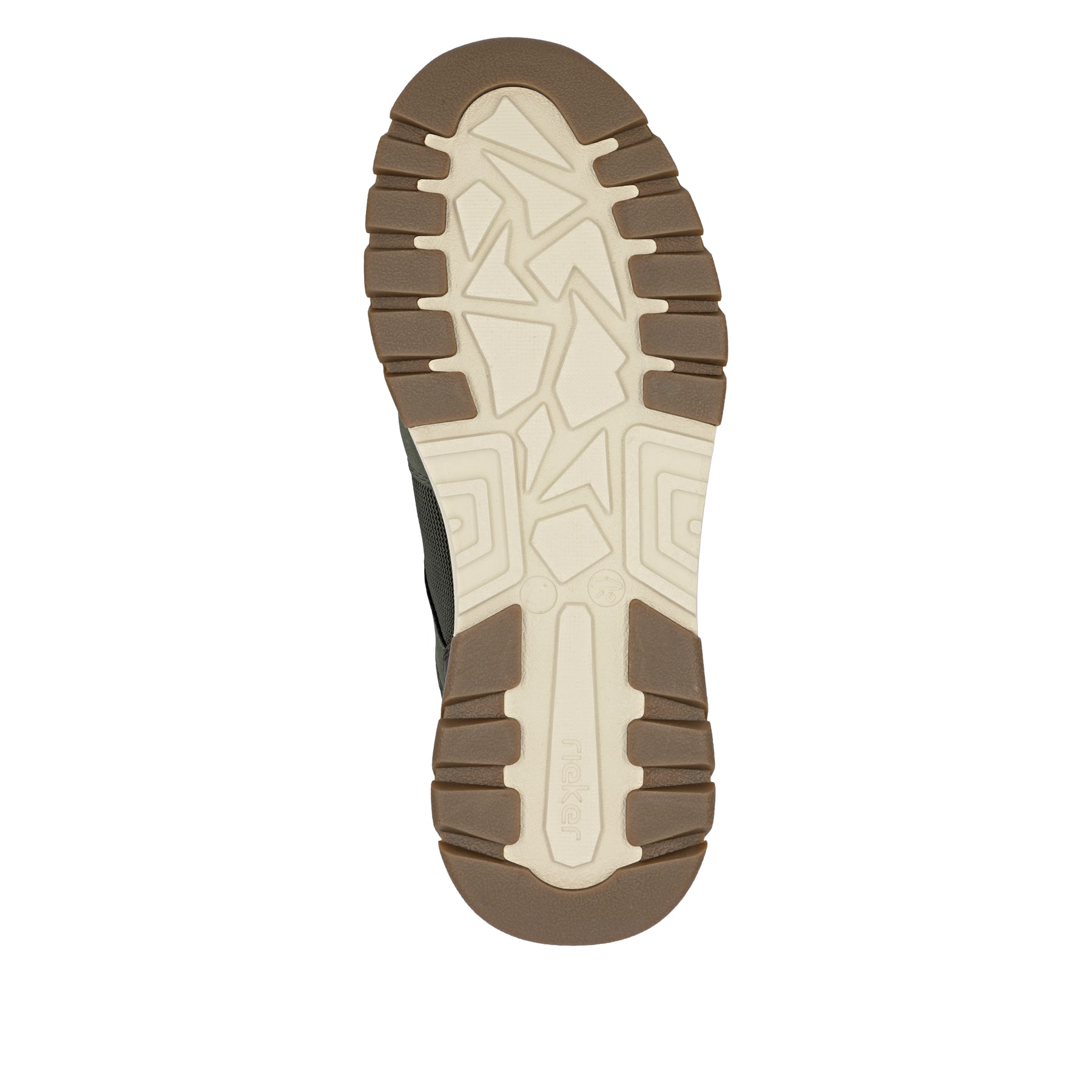 Grünbraune Rieker Herren Slipper B9351-54 mit einem Gummizug sowie Extraweite H. Schuh Laufsohle.