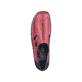 Rote Rieker Damen Slipper L1751-35 mit Gummizug sowie schmaler Passform E 1/2. Schuh von oben.