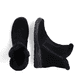 Schwarze Rieker Damen Kurzstiefel L7162-00 aus Rauleder. Schuh von oben, liegend.