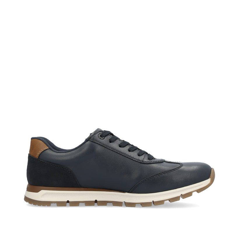 Blaue Rieker Herren Sneaker Low B0501-14 mit Reißverschluss sowie Extraweite I. Schuh Innenseite.