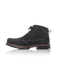 
Graphitschwarze Rieker Herren Schnürstiefel 37730-00 mit einer robusten Profilsohle. Schuh Außenseite