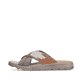 Graue Rieker Herren Pantoletten 21695-45 mit Komfortweite G sowie leichter Sohle. Schuh Außenseite.