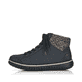 
Ozeanblaue Rieker Damen Schnürschuhe Z4243-14 mit einer robusten Profilsohle. Schuh Außenseite