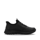 Schwarze Rieker Damen Slipper M5357-00 mit easy Hineinschlüpf-Möglichkeit. Schuh Innenseite.