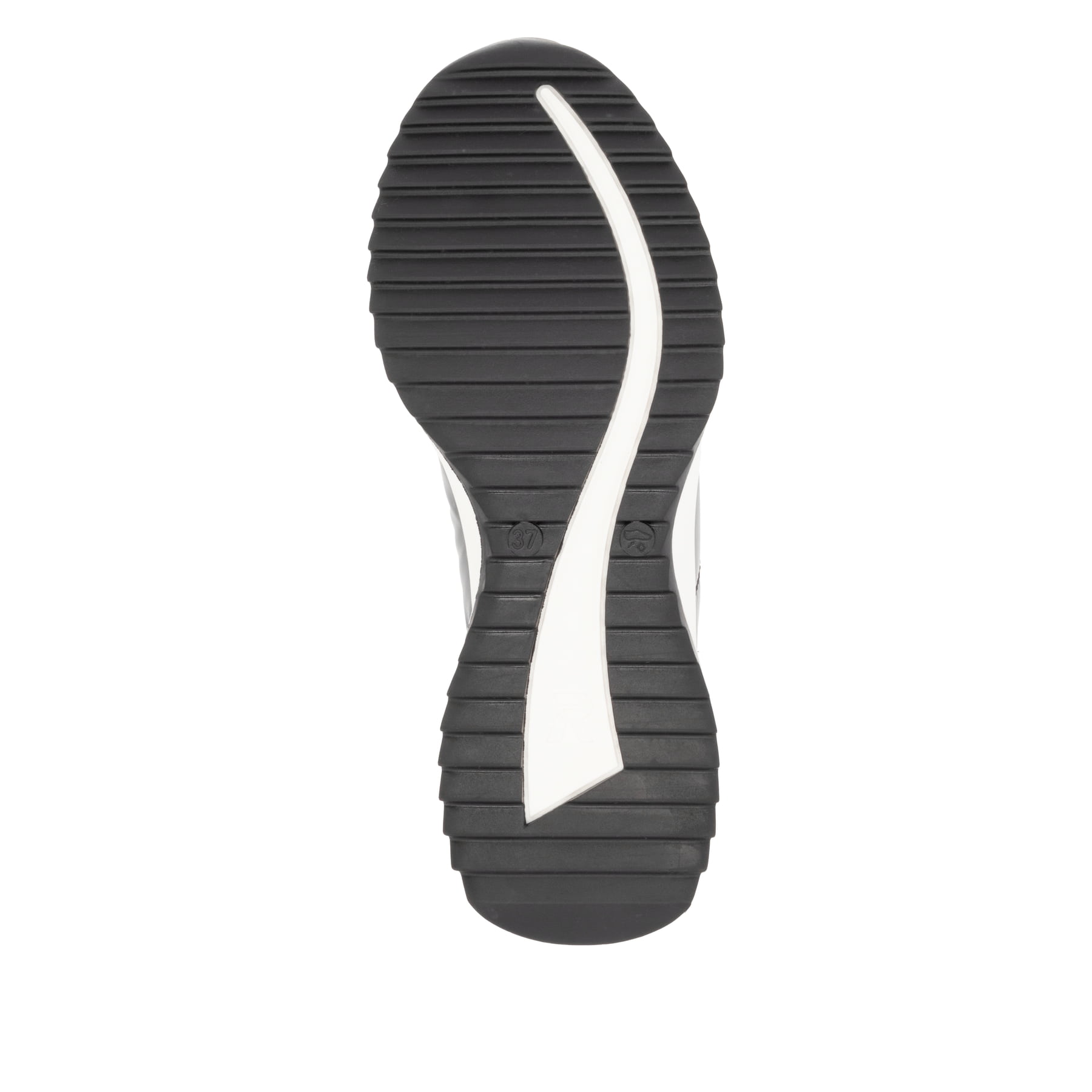 Rosane Rieker Damen Sneaker Low W1304-31 mit strapazierfähiger Sohle. Schuh Außenseite gespiegelt.