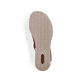 Beige Rieker Keilsandaletten 69472-60 mit Gummizug sowie leichter Plateausohle. Schuh Laufsohle.