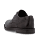 Dunkelbraune Rieker Herren Schnürschuhe 13523-25 aus Glattleder. Schuh von hinten.