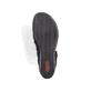 Schwarze Rieker Keilsandaletten 68191-00 mit trendigen Schnalle. Schuh Laufsohle.