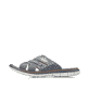 Blaue Rieker Herren Pantoletten 25199-14 mit der Komfortweite G 1/2. Schuh Außenseite.
