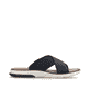 Blaue Rieker Herren Pantoletten 25283-14 mit einem Klettverschluss. Schuh Innenseite.