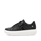 Schwarze Rieker Damen Sneaker Low W1204-01 mit einer Schnürung. Schuh Außenseite.
