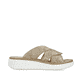 Beige Rieker Damen Pantoletten 63280-64 mit der Extraweite H. Schuh Innenseite.