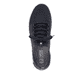 Blaue waschbare Rieker Herren Slipper U1103-14 mit einer flexiblen Sohle. Schuh von oben.