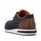 Blaue Rieker Herren Schnürschuhe 11301-14 mit der Komfortweite G 1/2. Schuh von hinten.