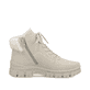 Hellbeige Rieker Damen Schnürstiefel Z1101-62 mit einer robusten Profilsohle. Schuh Innenseite
