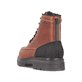 Braune Rieker Herren Schnürstiefel F2710-25 aus Glattleder. Schuh von hinten.
