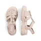 Hellbeige Rieker Damen Riemchensandalen V5350-60 mit einer leichten Profilsohle. Schuh Innenseite