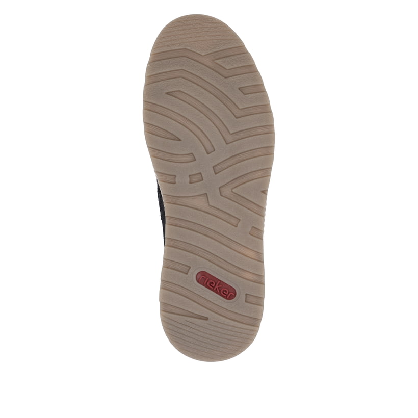 Schwarze Rieker Herren Schnürschuhe 37004-00 mit einem Reißverschluss. Schuh Laufsohle.