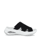 Schwarze vegane Rieker Damen Pantoletten W3150-00 mit einem Gummizug. Schuh Innenseite.