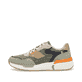 Grüne Rieker Herren Sneaker Low U1402-54 mit Schnürung sowie flexibler Sohle. Schuh Außenseite.