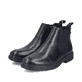 Schwarze Rieker Herren Chelsea Boots 33484-00 aus Glattleder. Schuhpaar seitlich schräg.
