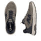 Dunkelbraune Rieker Herren Slipper 06155-25 mit wasserabweisender TEX-Membran. Schuh von oben, liegend.