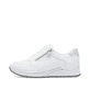Weiße Rieker Damen Sneaker Low N9501-80 mit Reißverschluss sowie Extraweite H. Schuh Außenseite.