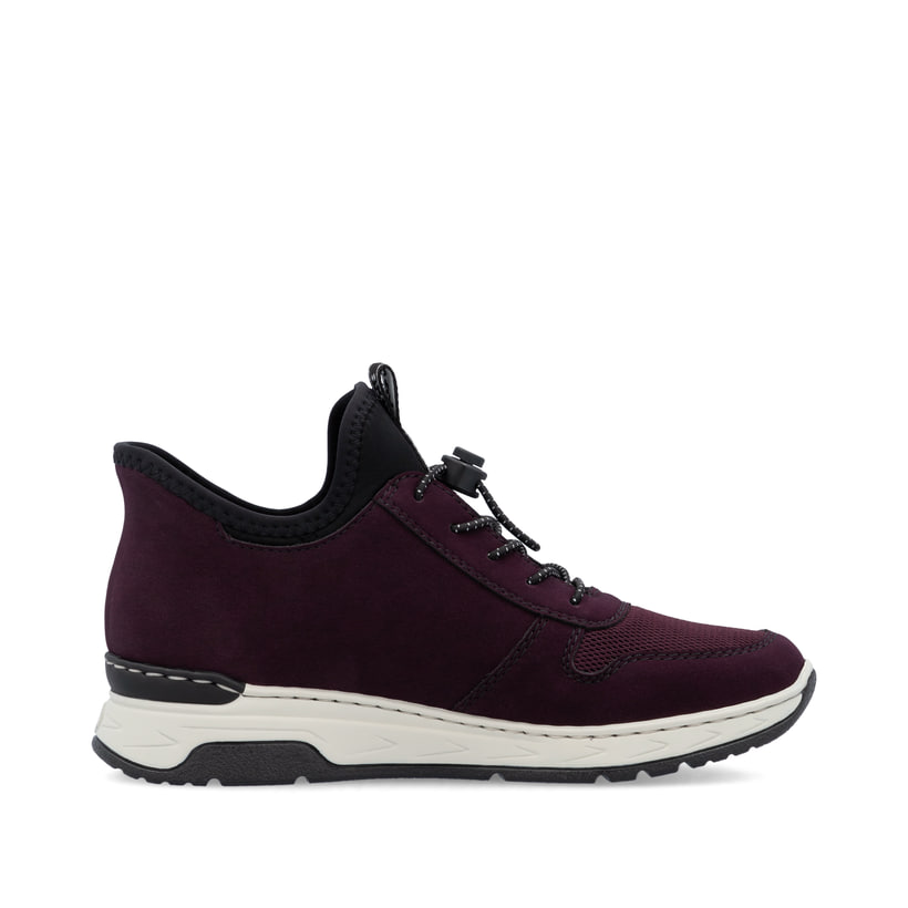 Rieker M0059 – Stivali Corti Donna Rosso Scuro, Comfort Ready2GO Con Zeppa E Soletta Rimovibile