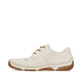 Weiße Rieker Damen Schnürschuhe 55920-80 mit modernen Ziernähten. Schuh Außenseite.