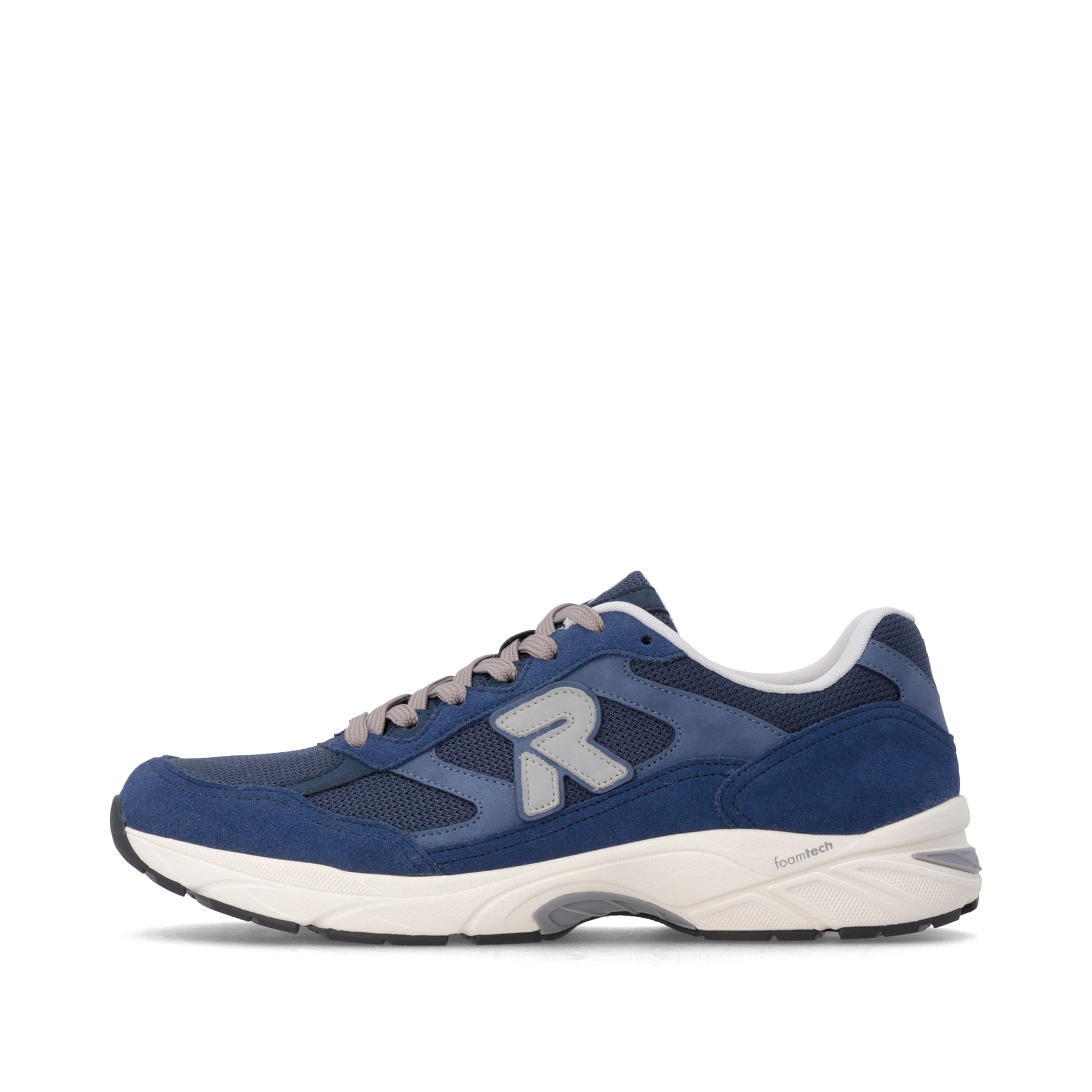 Blaue Rieker Sport Herren Sneaker Low U4201-14. Schuh Außenseite.