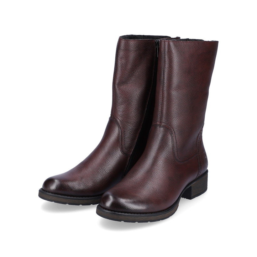 Hellbeige Rieker Damen Chelsea Boots Z9181-62 mit einer robusten Profilsohle. Schuh Innenseite