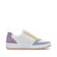 Mehrfarbige vegane Rieker Damen Sneaker Low M5520-91 mit einem Reißverschluss. Schuh Innenseite.