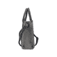 Sac à main Rieker H1013-92 noir avec style raphia et fermeture éclair. Ouvert.