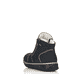 Nachtschwarze Rieker Damen Slipper L4270-00 mit Reißverschluss sowie einer Profilsohle. Schuh von oben