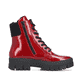 Rote Rieker Damen Biker Boots Y0220-33 mit Reißverschluss sowie der Extraweite H. Schuh Innenseite.