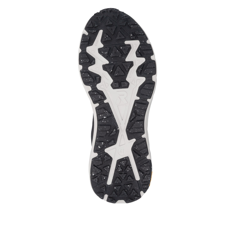 Schwarze Rieker Sport Herren Sneaker Low U4501-00. Schuh Laufsohle.