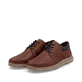 Braune Rieker Herren Schnürschuhe 10406-24 mit der Extraweite H. Schuhpaar seitlich schräg.