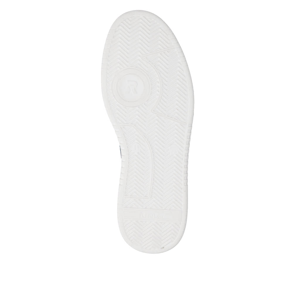 Blaue waschbare Rieker Herren Sneaker Low U1904-14 mit einer Schnürung. Schuh Laufsohle.