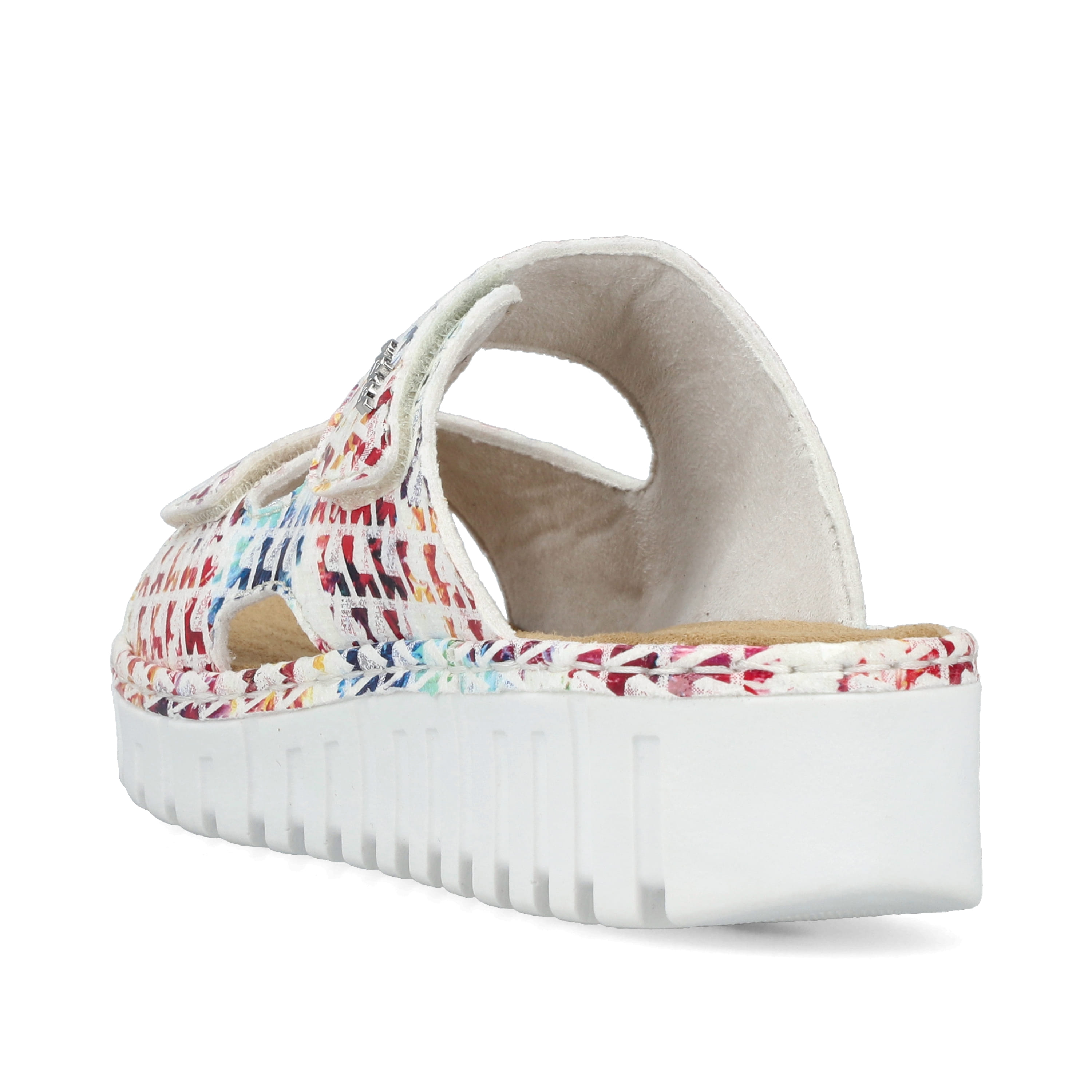 Rieker Damen Pantoletten 99890 - Bequeme Slipper Mit Fellrand 2.5cm Absatz