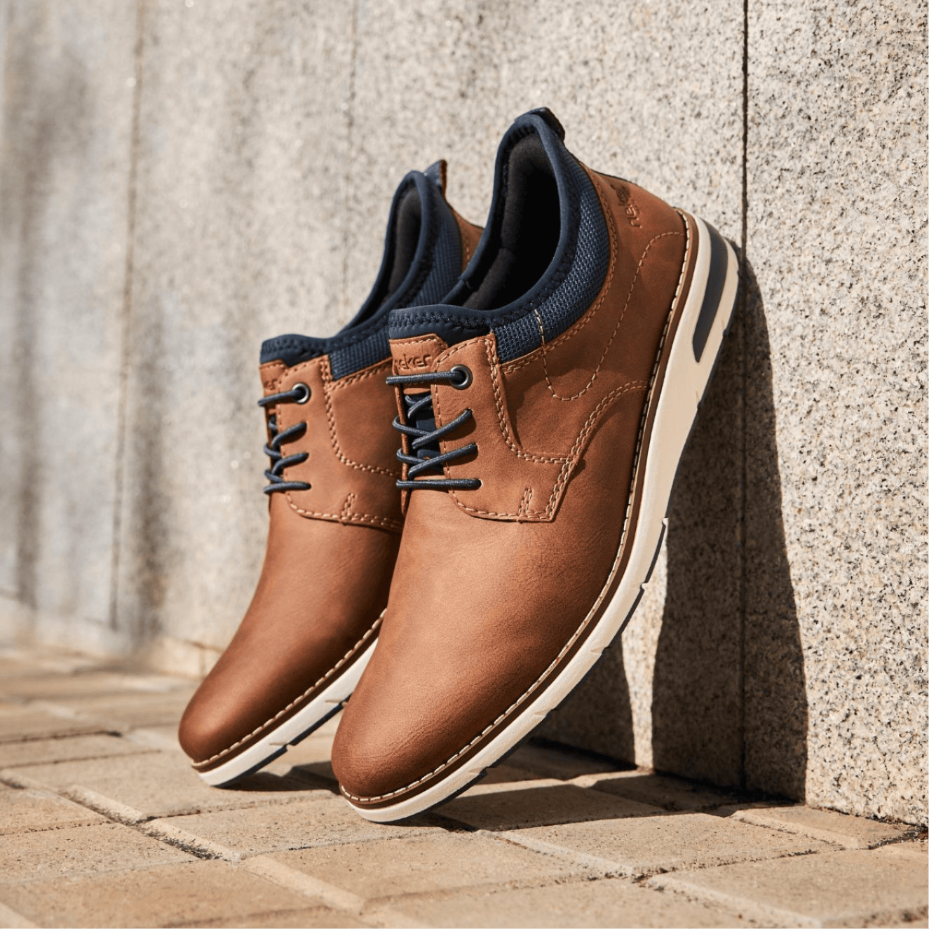 Mocassins Rieker pour hommes 11357-24 avec talon indéformable.