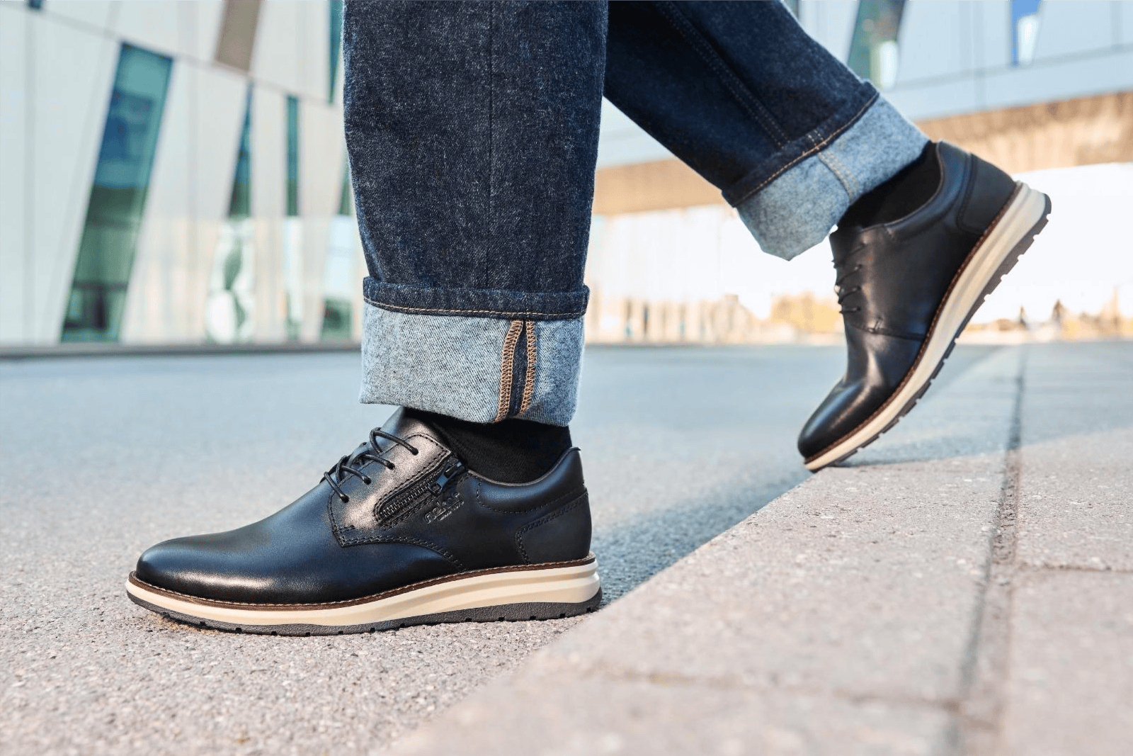 Rieker chaussures à lacets pour hommes 14706-00 de la collection d\'automne 2025.