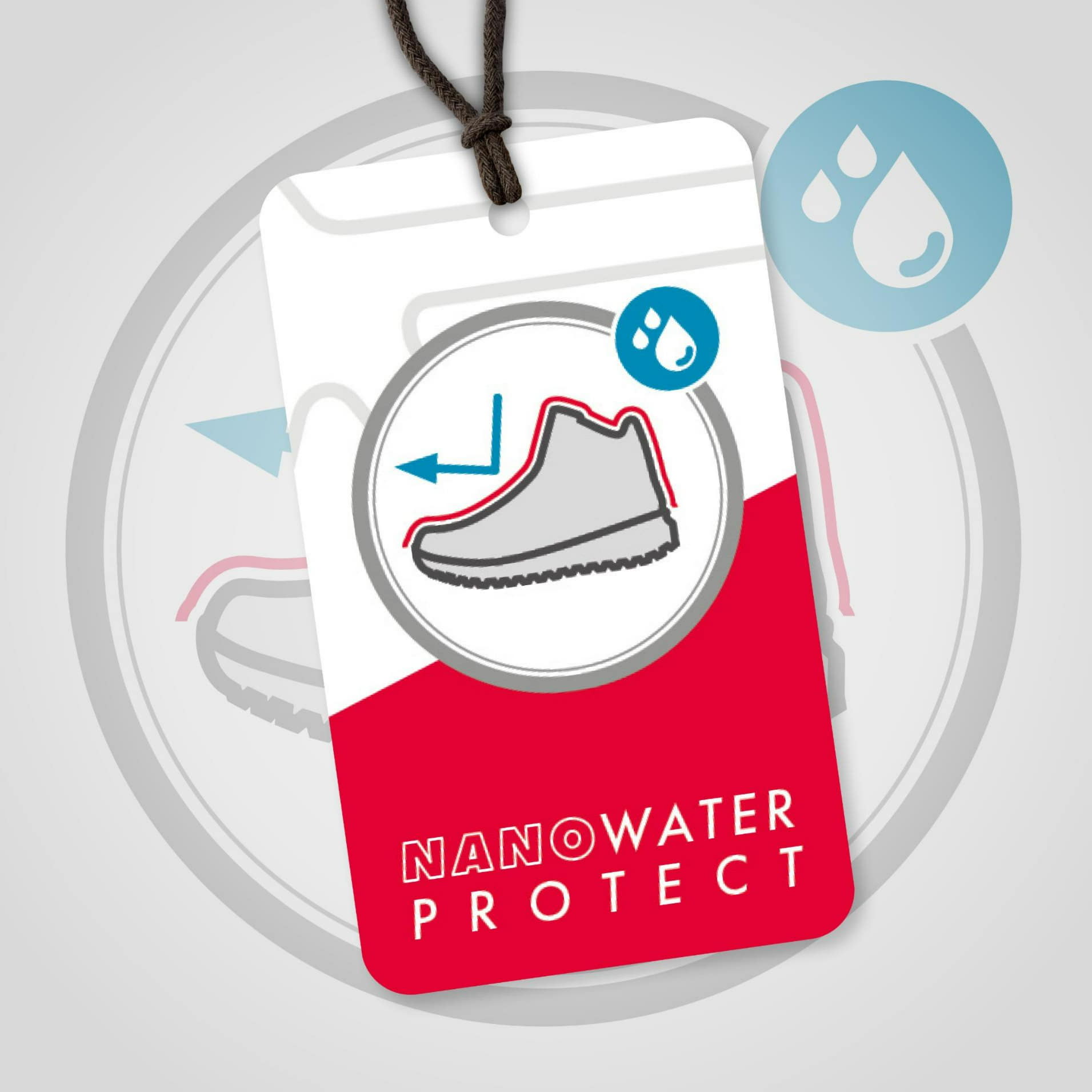 Icône de la fonctionnalité « nanowater protect » de Rieker.